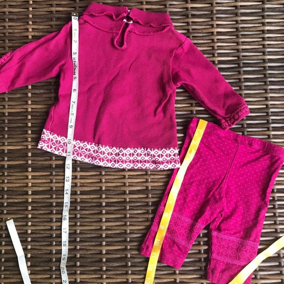 naartjie Girls Outfits 3-6 Mo Embroidered Cowl Neck Tunic Lace‎ Print Leggings - Picture 5 of 6